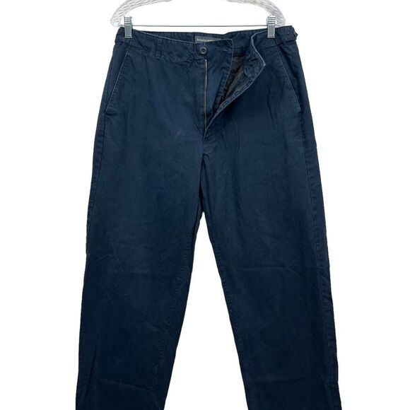 Banana Republic Mens Chino Pants Straight Flat Front Slash Pockets Navy Size W34 - Picture 3 of 7